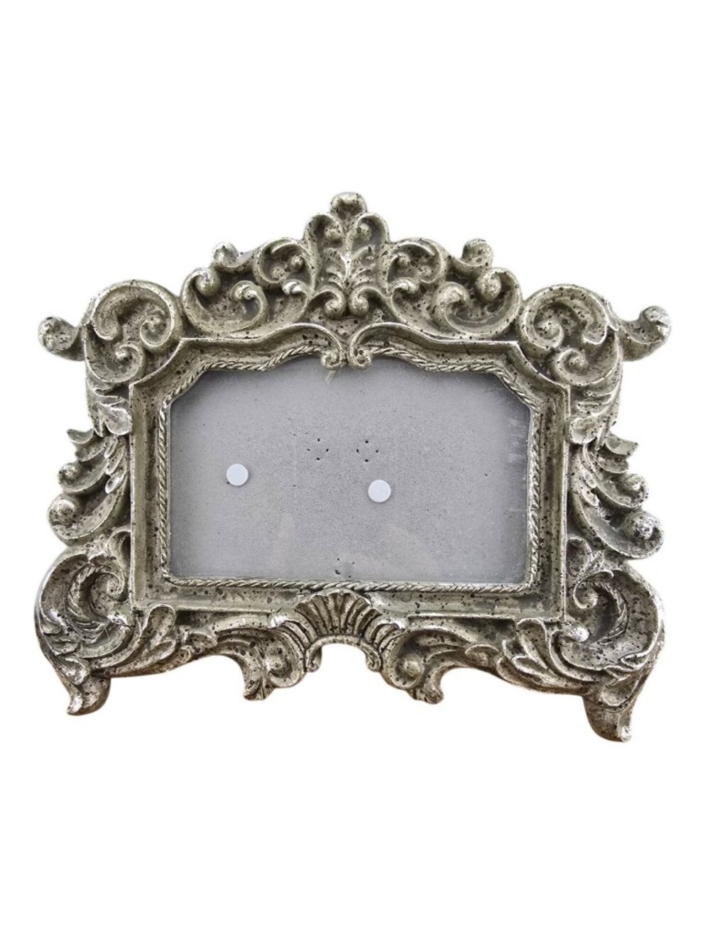 Vintage Scrollwork Silver Ornate Picture Frame 4x6 By Sheffield Home HEAVY